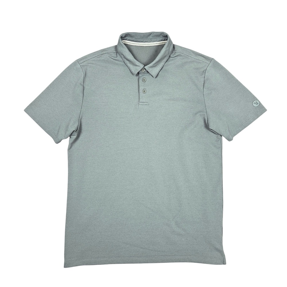 Vuori Gamepoint Men's Small Green Golf Polo Shirt Performance Short Sleeve V1028